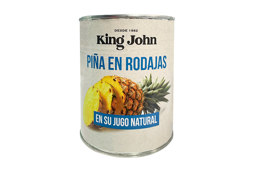 Piña en rodajas en su jugo natural individual