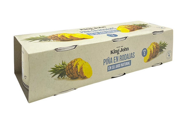 Piña en rodajas en su jugo natural pack